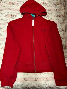 Polo by Ralph Lauren Red Zip-Up Hoodie